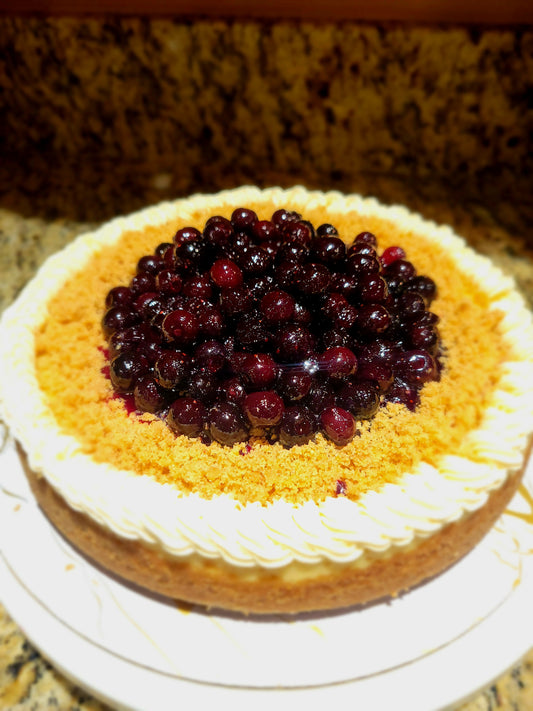 Blueberry Cheesecake with Graham Crust